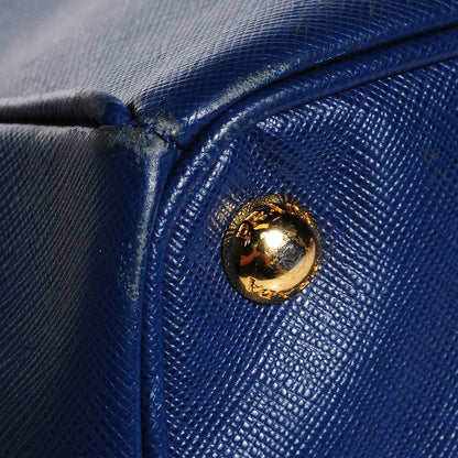 Prada Saffiano Lux Extra Large Galleria Double Zip Tote Bluette 10 of 10