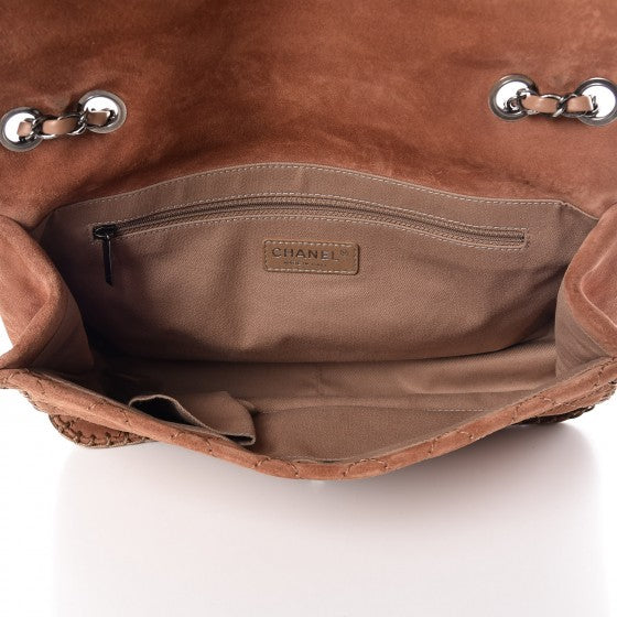 Chanel Suede Calfskin Stitch Flap Light Brown 6 of 12