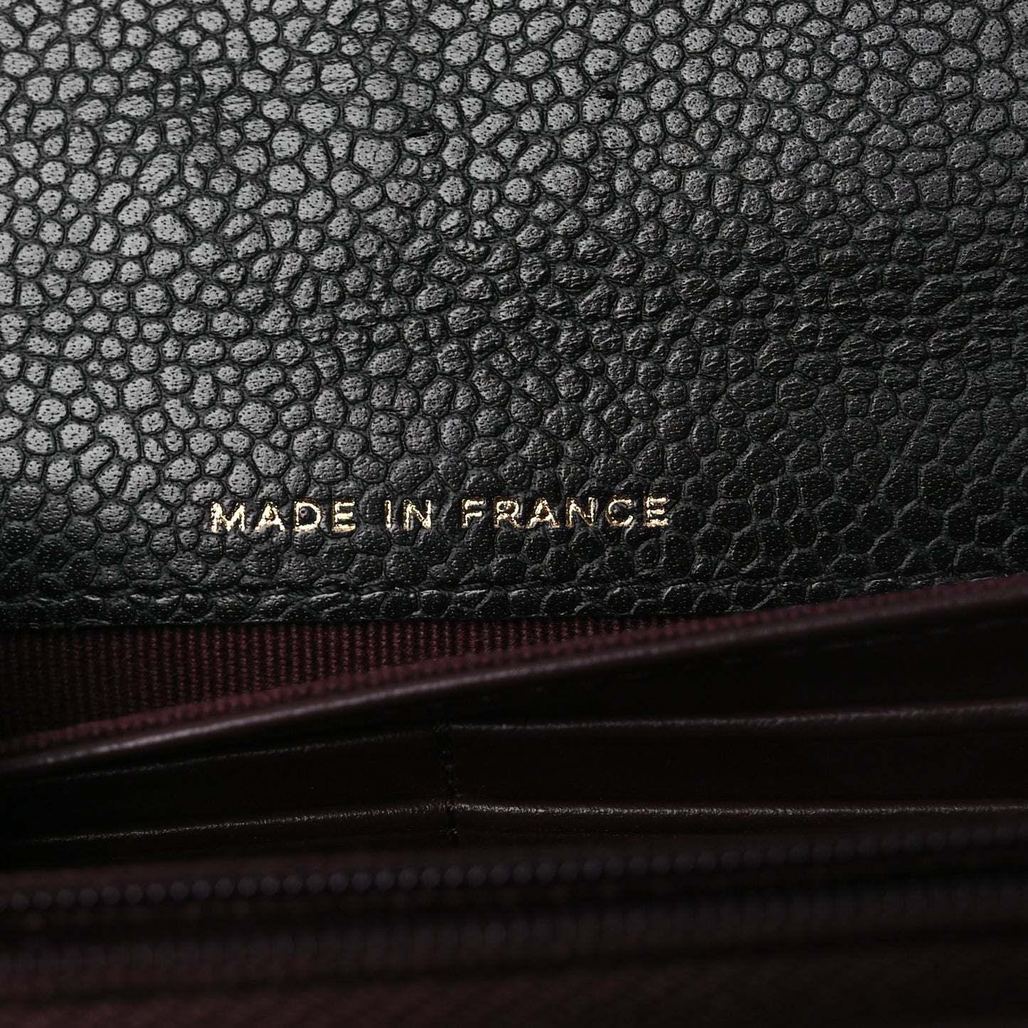 Caviar Quilted Large Gusset Flap Wallet Black
