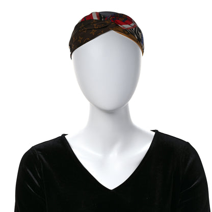 Louis Vuitton Silk Monogram Be Mindful Turban Headband 2 of 7
