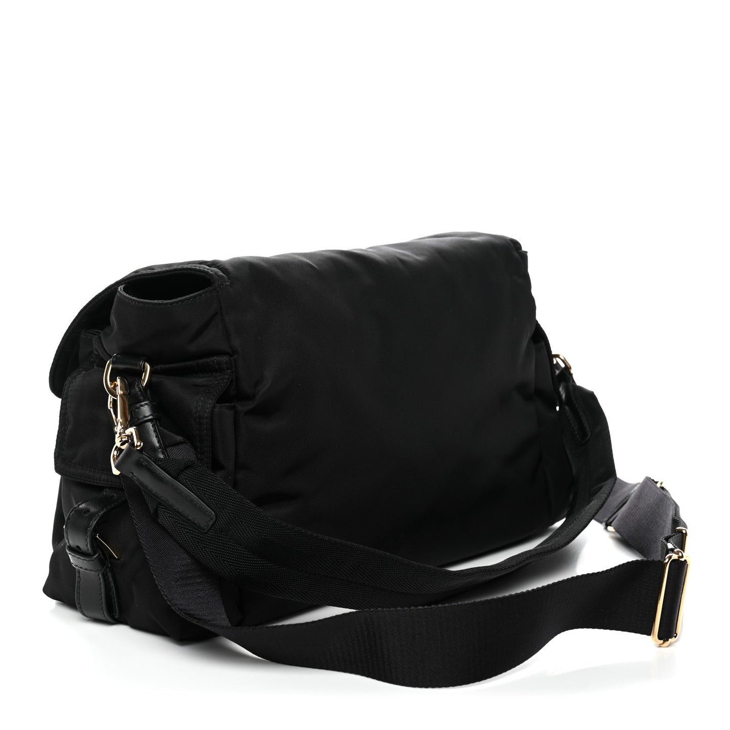 Re-Nylon Large Explore Messenger Bag Black
