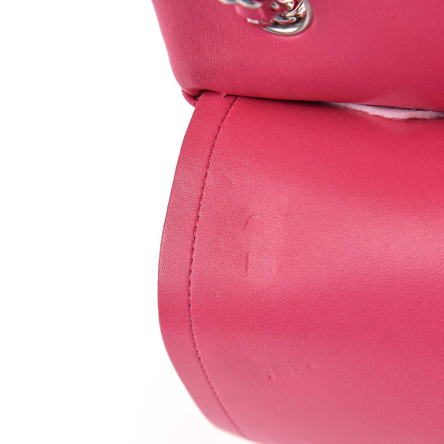 Lambskin Quilted Jumbo Double Flap Dark Pink