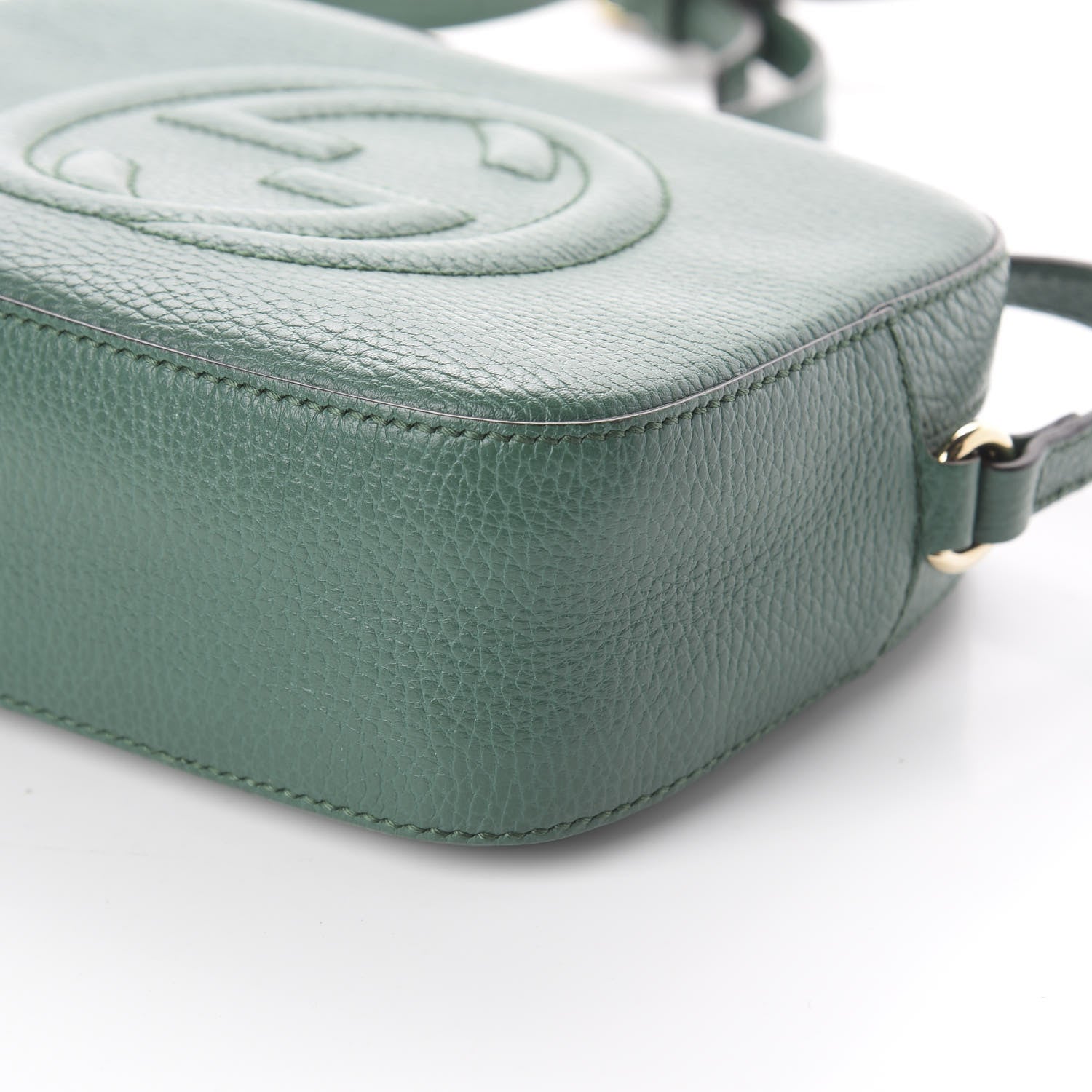 Gucci Pebbled Calfskin Small Soho Disco Bag Emerald Green 6 of 7