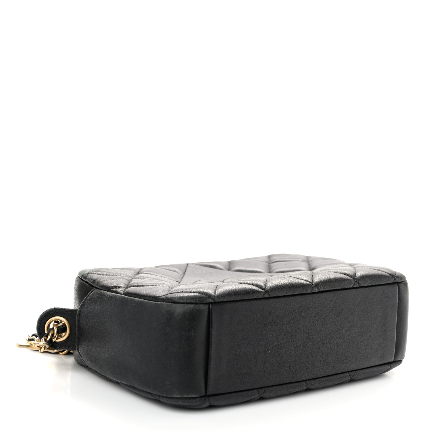 Chanel Lambskin Quilted Small Diamond CC Camera Case Black 4 of 11