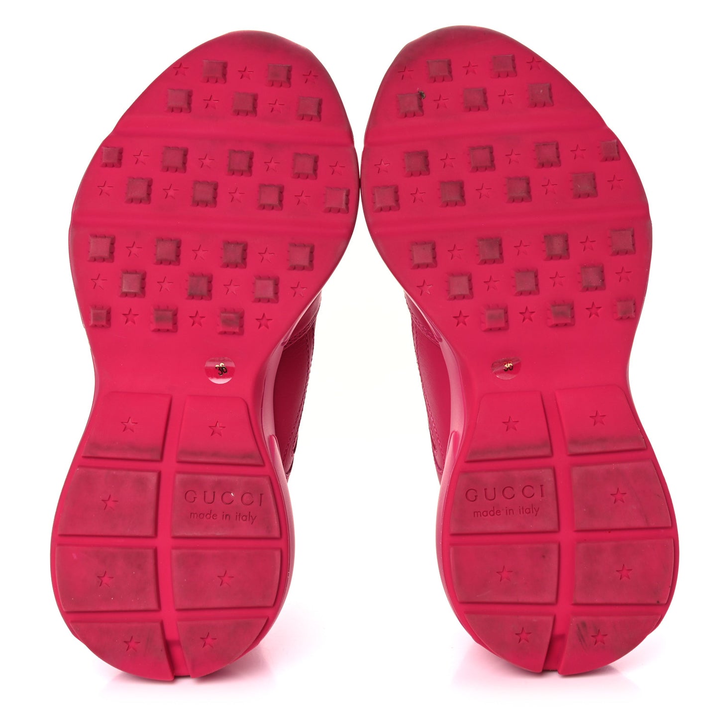 Calfskin Logo Womens Rhyton Sneakers 36 Box Pink