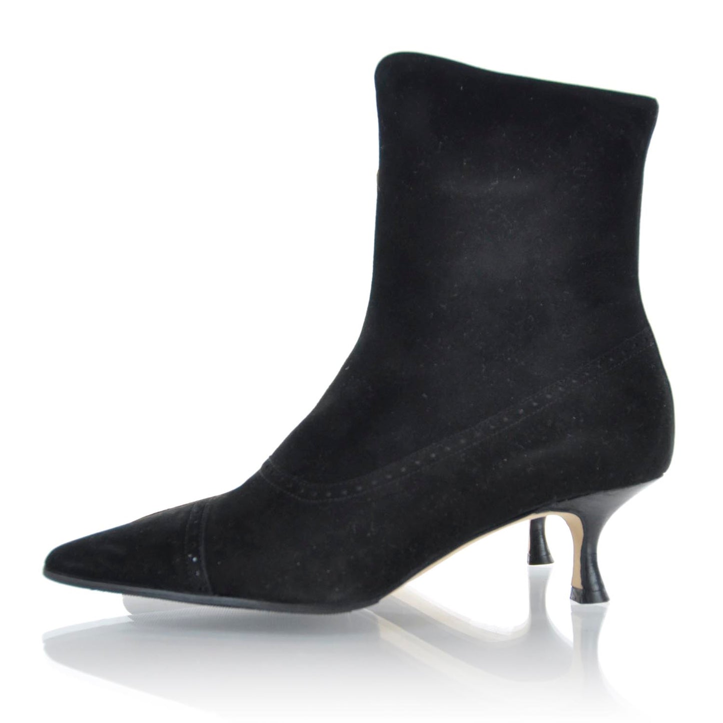 MANOLOBLAHNIKSuedeZipAnkleBoots36.5Black