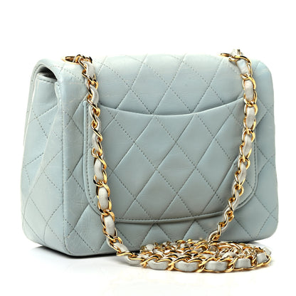 Chanel Lambskin Quilted Mini Square Flap Blue 2 of 4