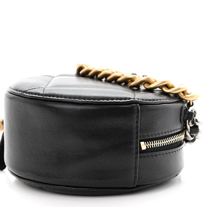 Chanel Lambskin Quilted Chanel 19 Round Clutch With Chain Black 9 of 9