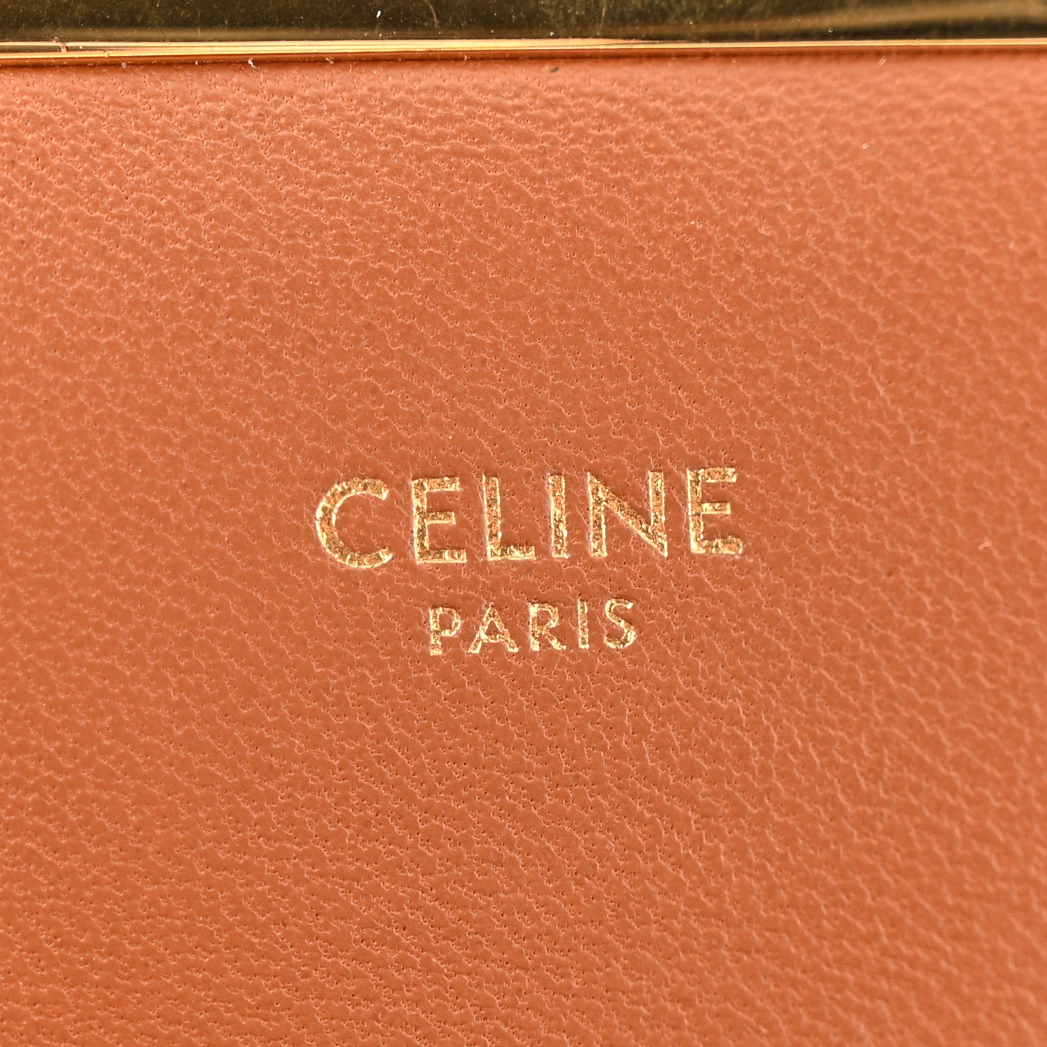 Celine Calfskin Triomphe Canvas Teen Triomphe Bag Tan 6 of 11
