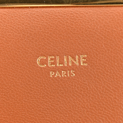 Celine Calfskin Triomphe Canvas Teen Triomphe Bag Tan 6 of 11