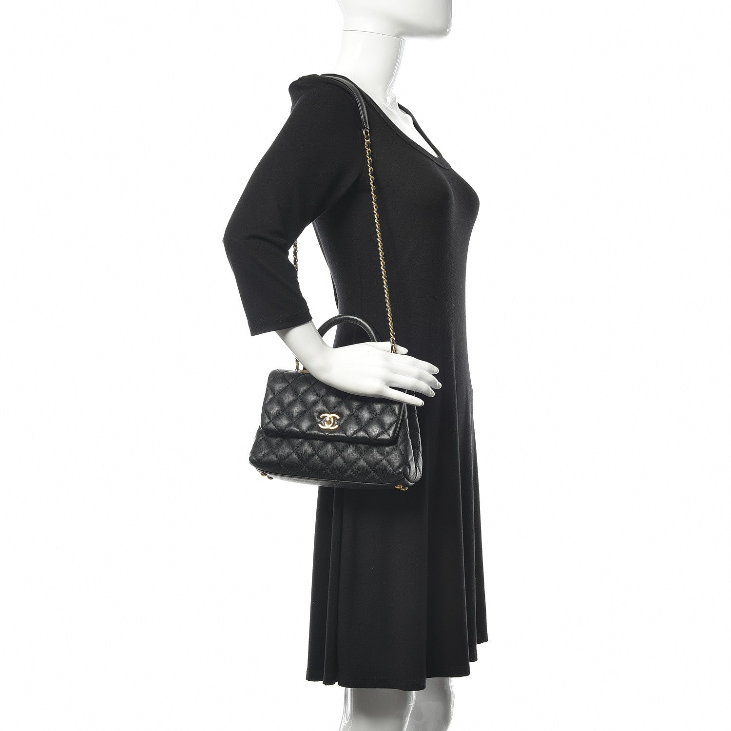 Chanel Caviar Quilted Mini Coco Handle Flap Black 2 of 11
