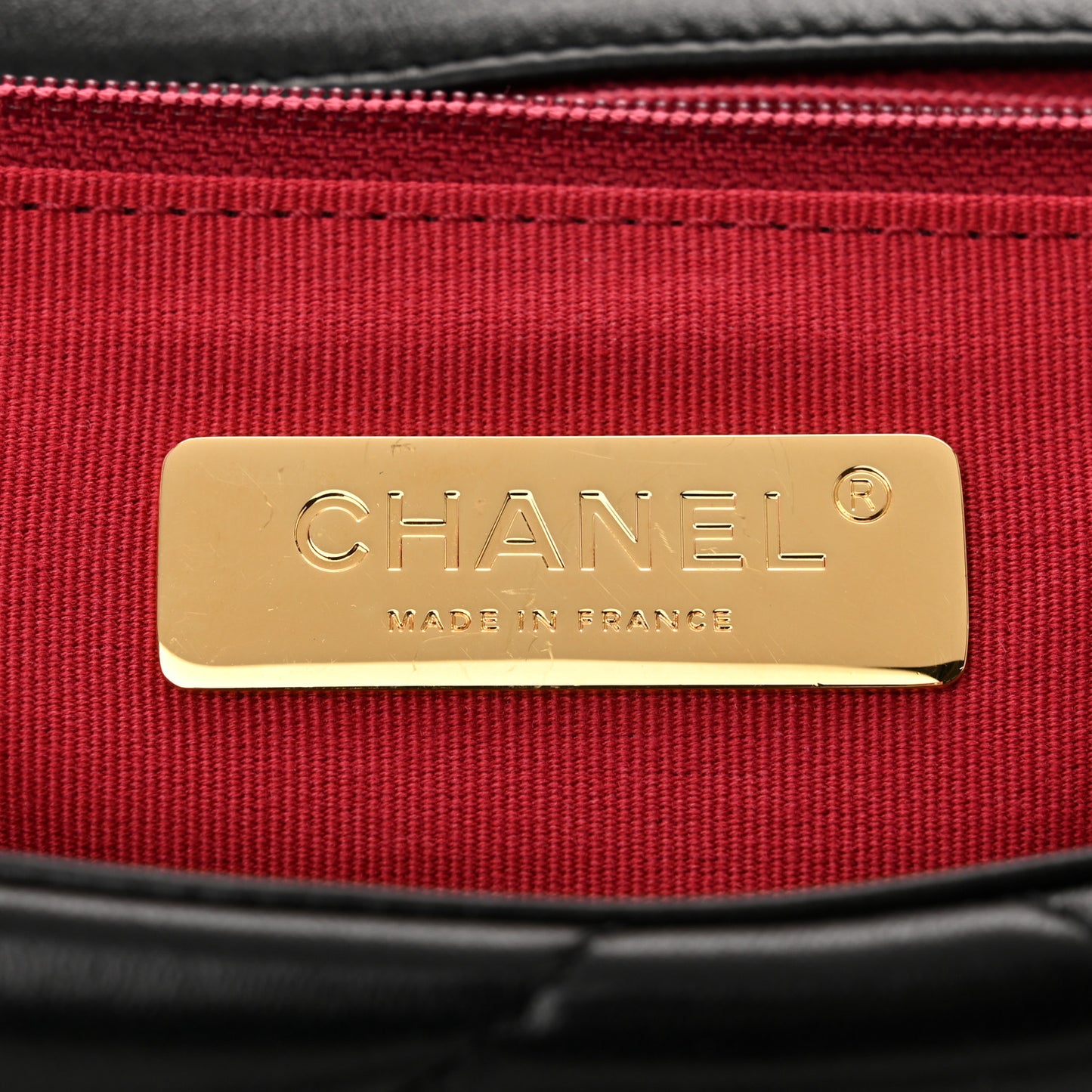 Goatskin Quilted Medium Chanel 19 Flap Black