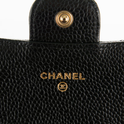 Chanel Caviar Quilted Large Gusset Flap Wallet Black 6 of 8