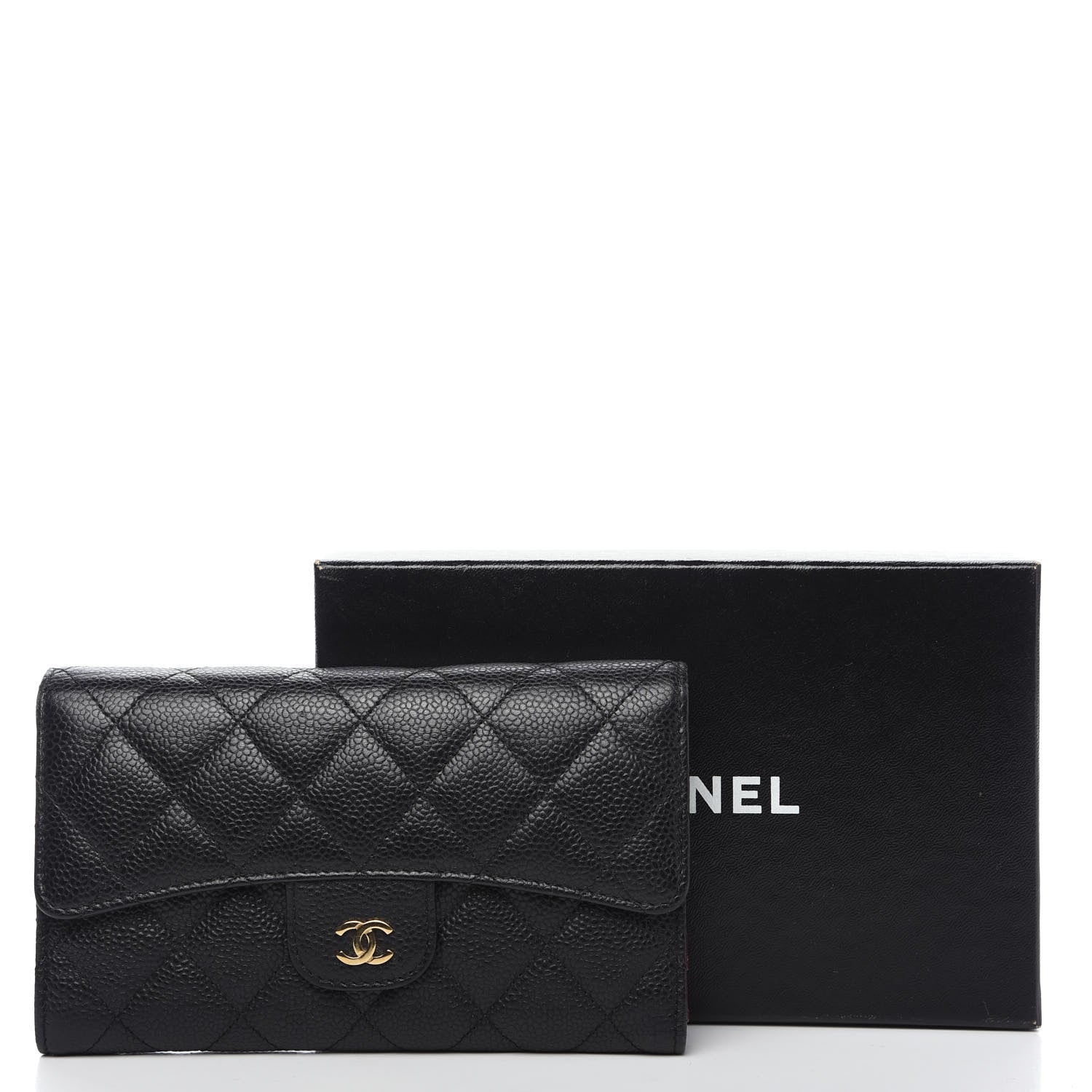 Chanel Caviar Quilted Large Flap Wallet Black 11 of 11