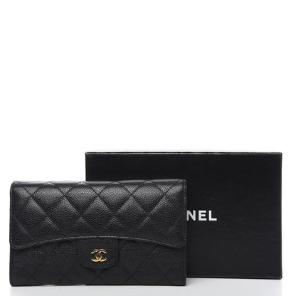 Chanel Caviar Quilted Large Flap Wallet Black 11 of 11