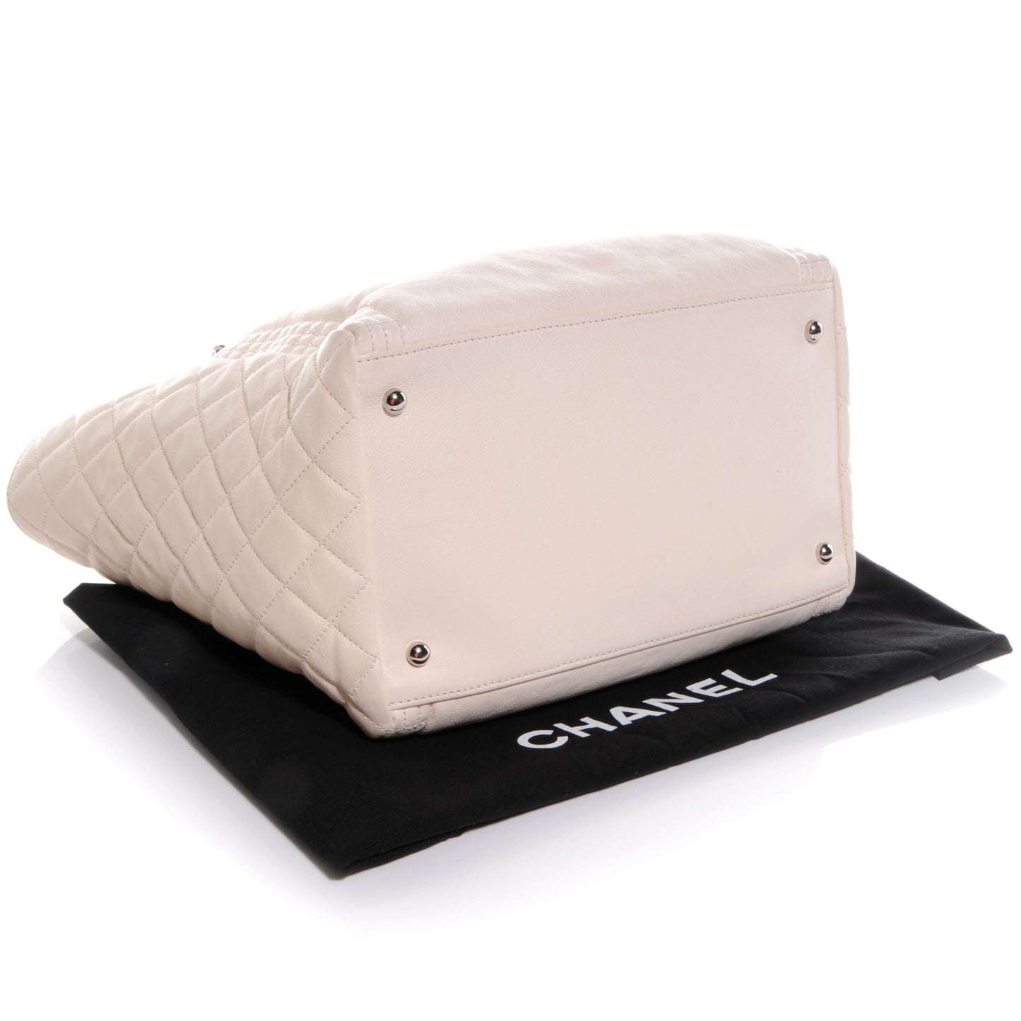 Calfskin Coco Bengal Tote Dark White