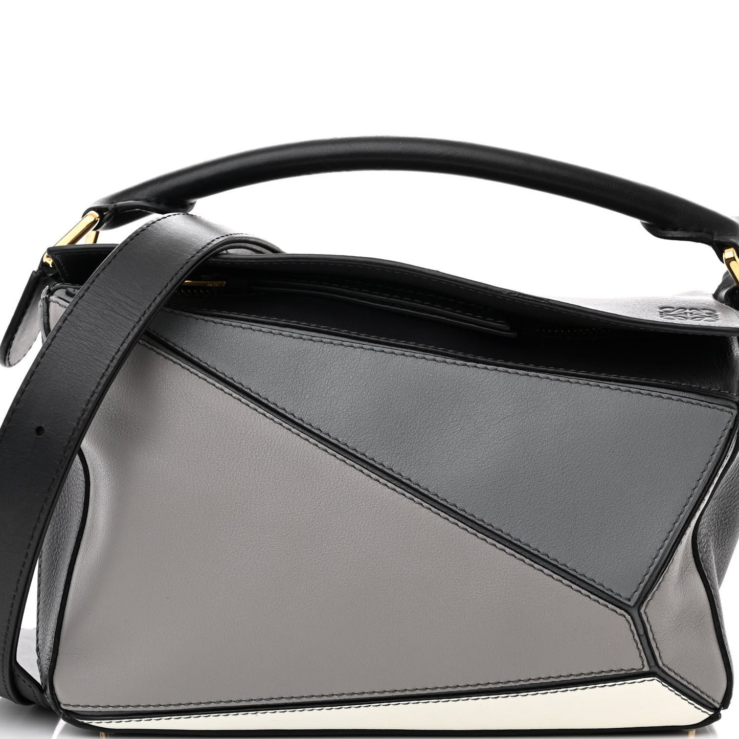 Calfskin Small Puzzle Bag Grey Multitone