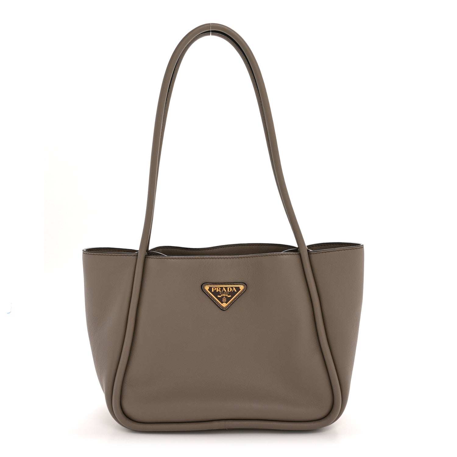 Prada Soft Grain Small Shopping Tote Argilla 1 of 12
