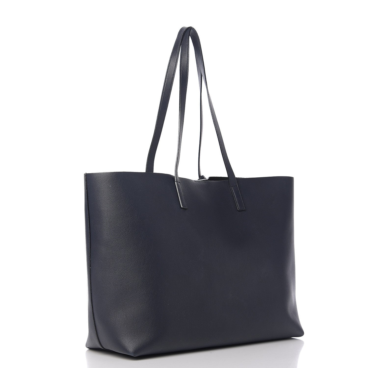 Saint Laurent Calfskin Large Shopping Tote Deep Marine 2 of 10