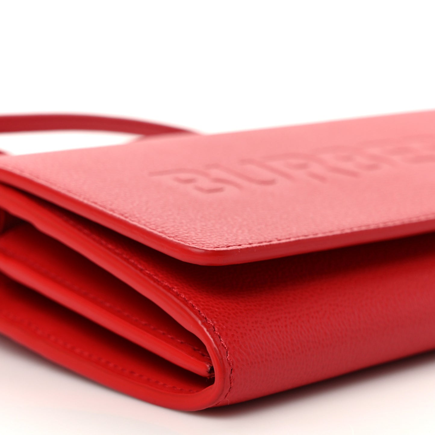 Calfskin Logo Hazelmere Wallet With Detachable Strap Red