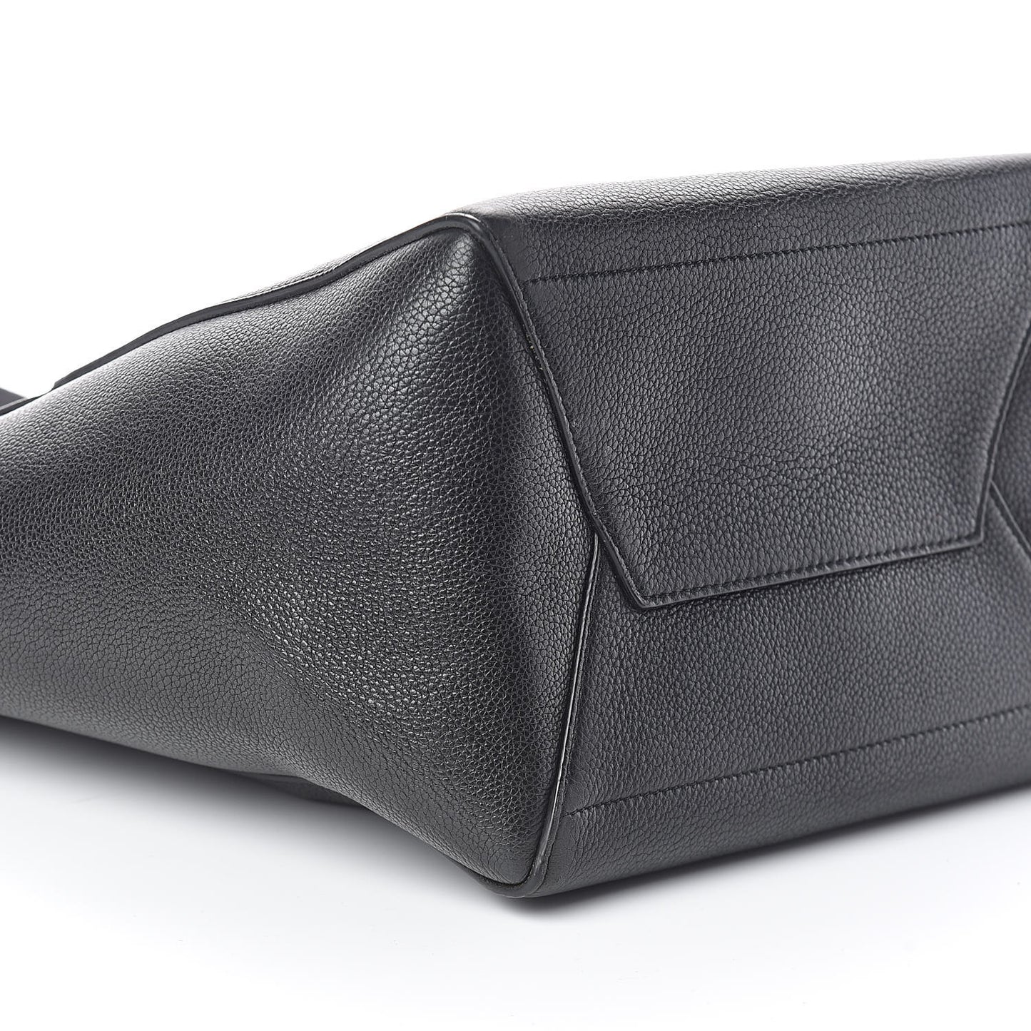 Soft Grained Calfskin Sangle Bucket Bag Black
