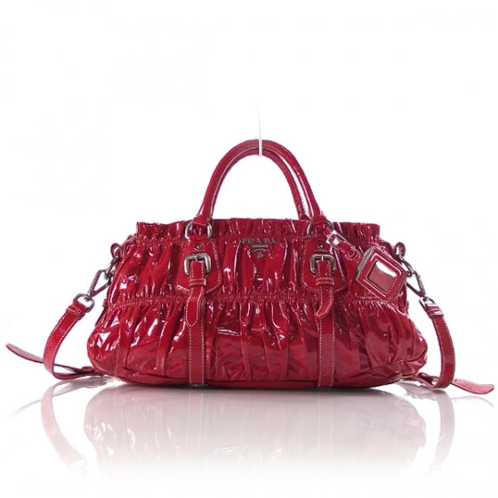 Prada Vernice Dressy Gaufre Red 1 of 11