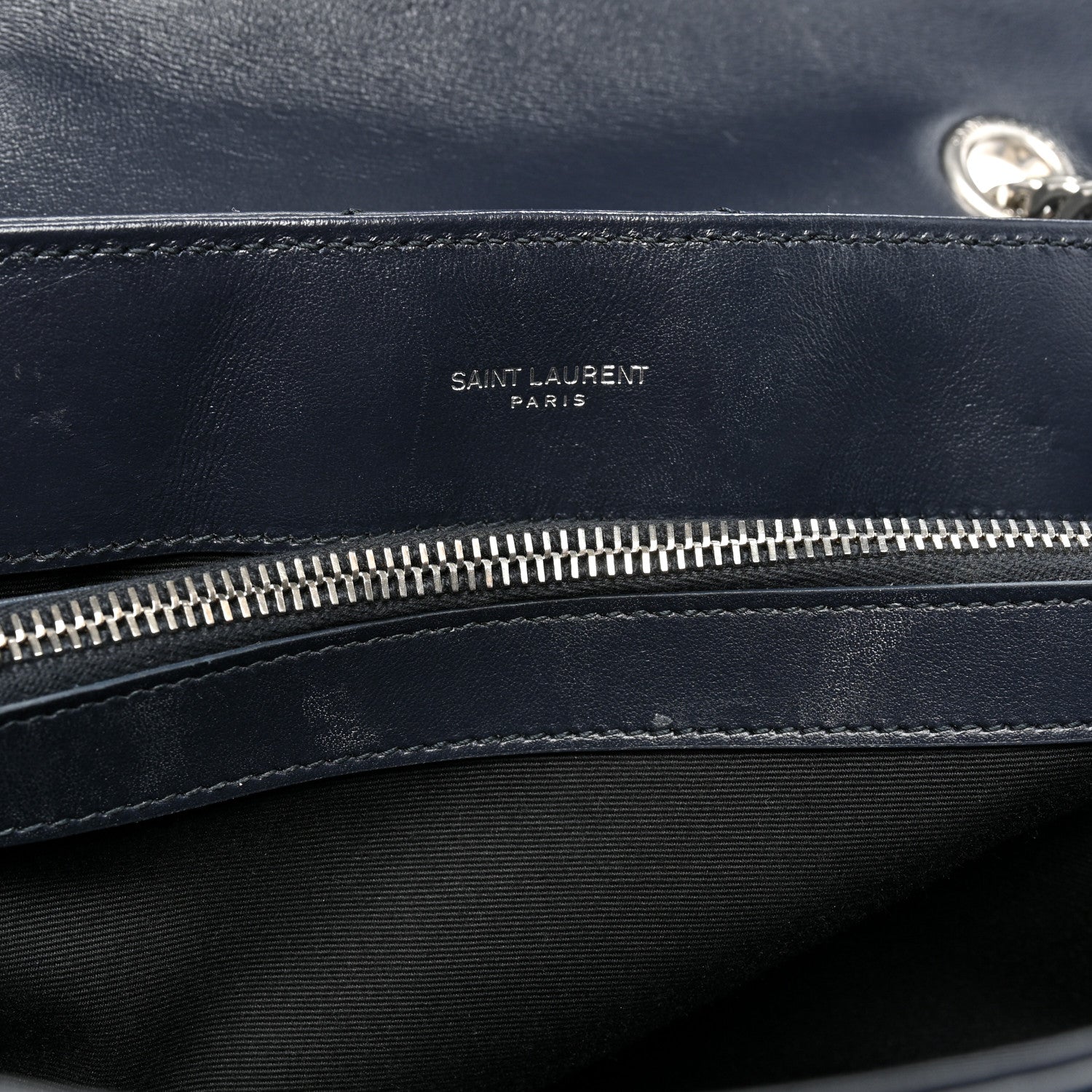 Saint Laurent Calfskin Y Quilted Monogram Medium Loulou Chain Satchel Medium Blue 11 of 20