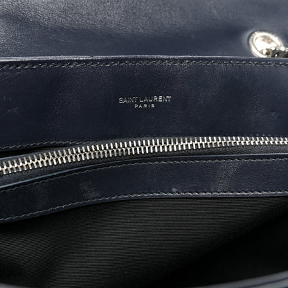 Saint Laurent Calfskin Y Quilted Monogram Medium Loulou Chain Satchel Medium Blue 11 of 20