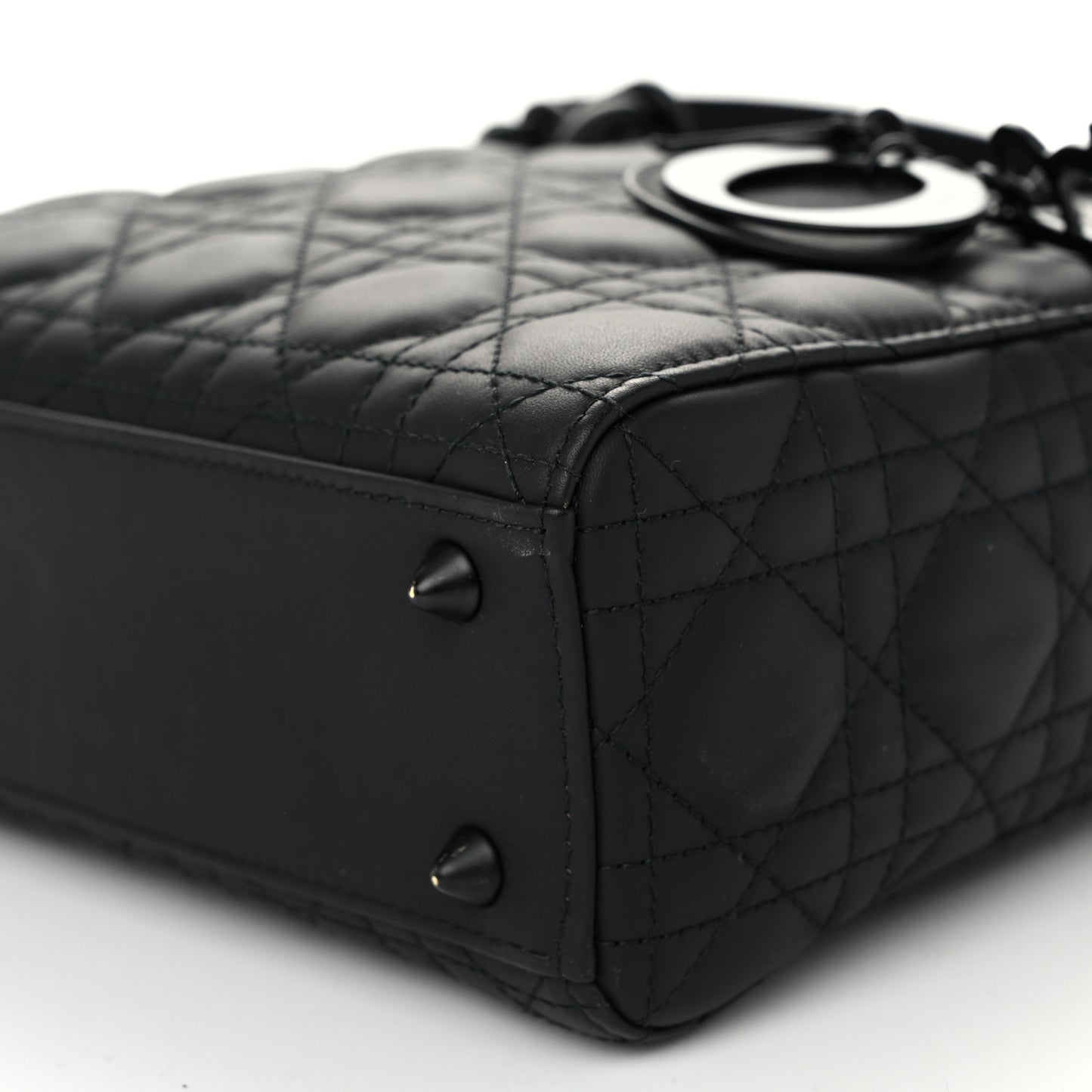 Ultra Matte Calfskin Cannage Small My ABCDior Lady Dior Black