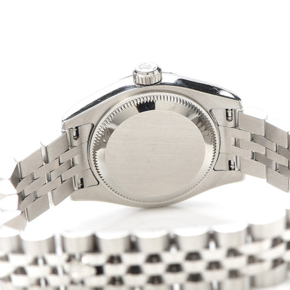 Rolex Stainless Steel 18K White Gold Mother of Pearl 26mm Oyster Perpetual Datejust Watch Roman 179174 4 of 6