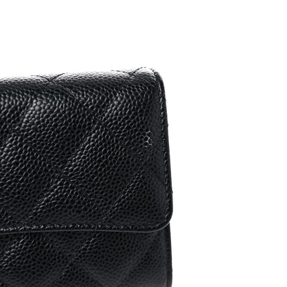 Chanel Caviar Quilted Large Flap Wallet Black 10 of 12