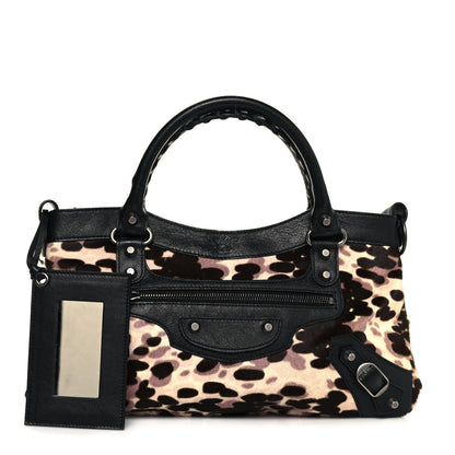 Balenciaga Pony Hair Leopard Classic City Black 1 of 10