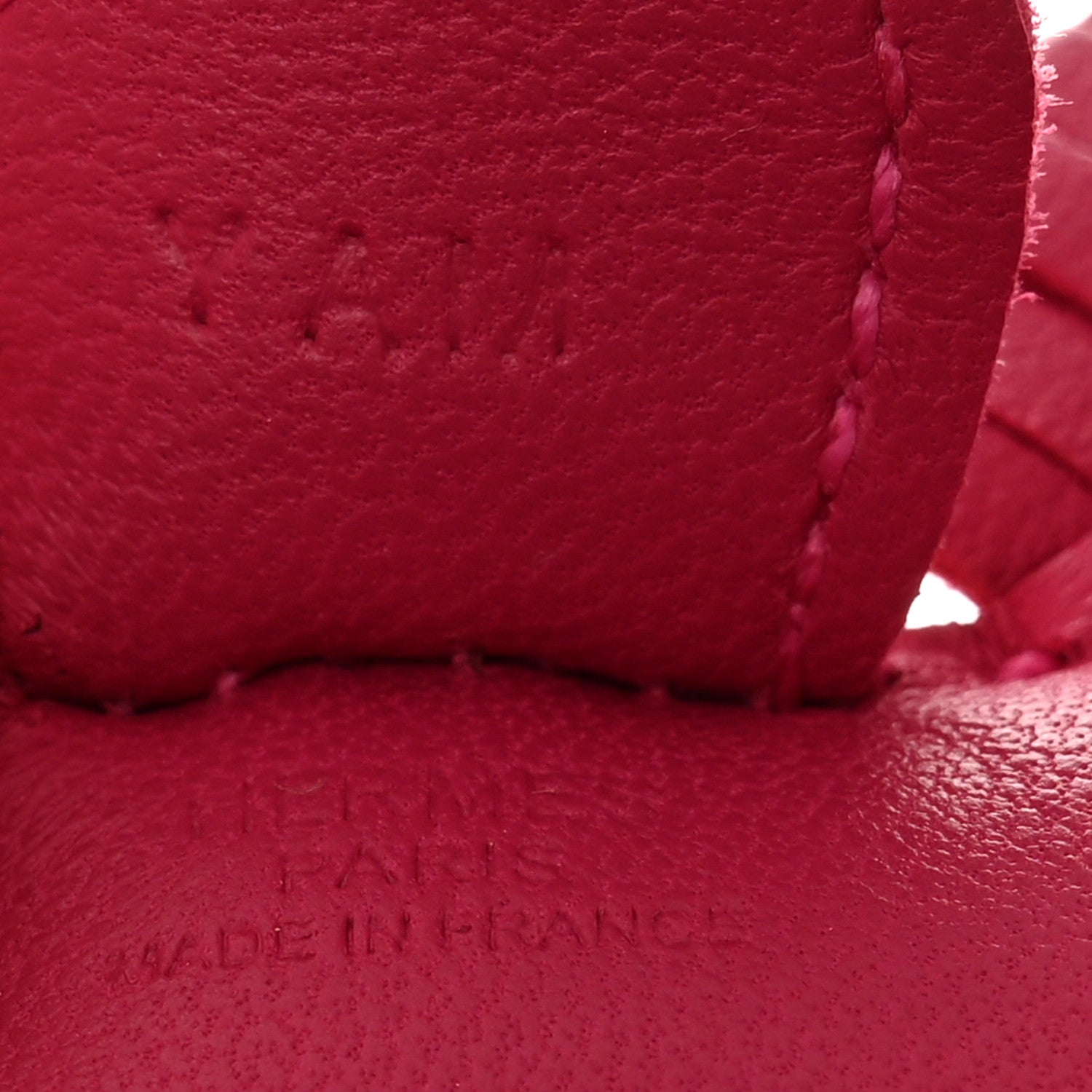 Hermes Milo Lambskin Grigri Rodeo Horse Bag Charm PM Rose Mexico 3 of 4