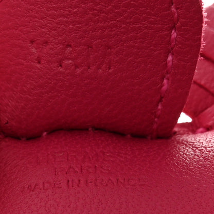 Hermes Milo Lambskin Grigri Rodeo Horse Bag Charm PM Rose Mexico 3 of 4