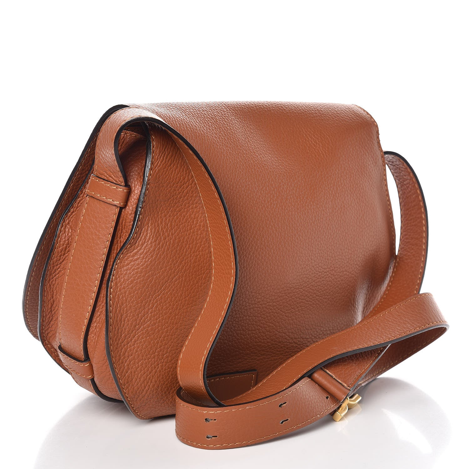 Chloe Calfskin Medium Marcie Round Crossbody Bag Tan 3 of 10