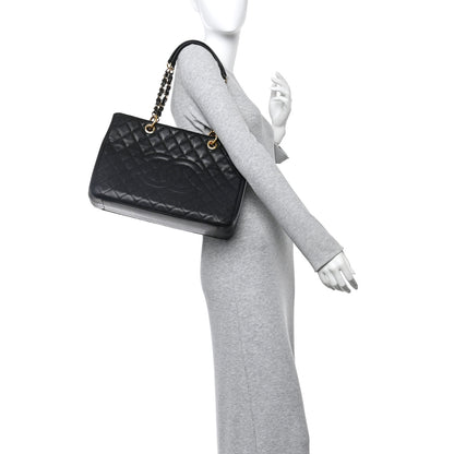 Chanel Caviar Quilted Grand Shopping Tote GST Black 2 of 11