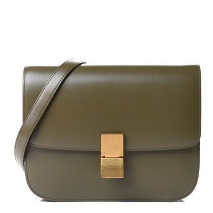 Celine Box Calfskin Classic Box Medium Flap Bag Army Green 1 of 4