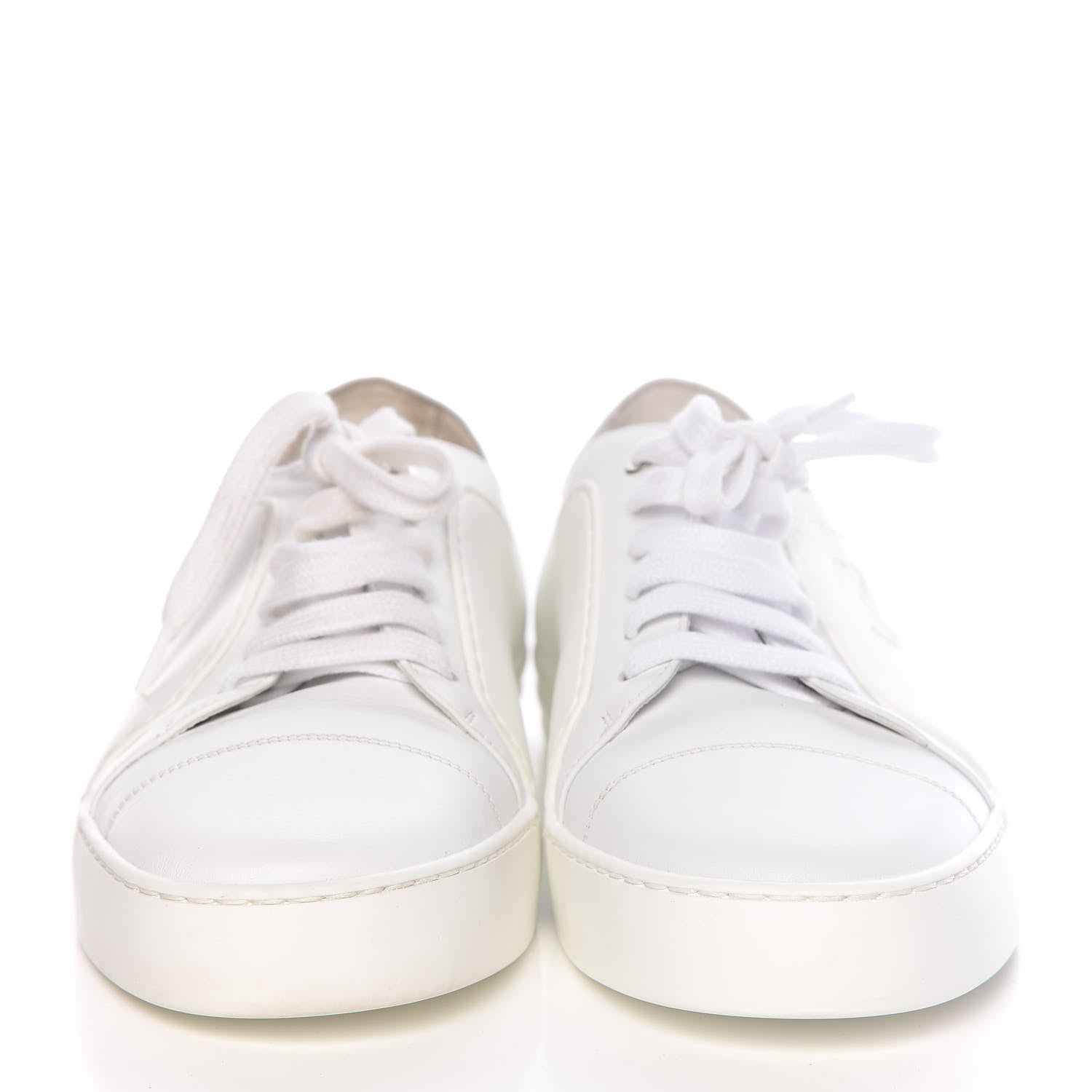 Chanel Calfskin Gum Womens CC Sneakers 40.5 White 2 of 12