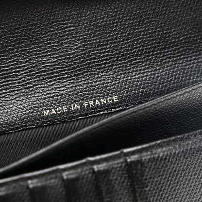 Chanel Grained Calfskin CC Button Yen Wallet Black 7 of 8
