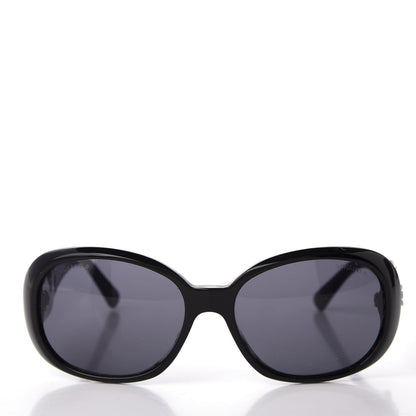 Chanel Camellia CC Sunglasses 5113 Black 2 of 8