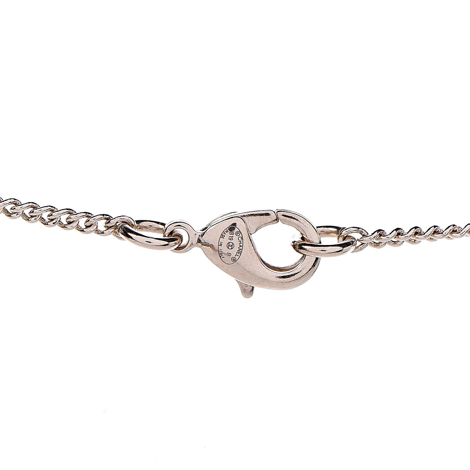 Chanel Crystal Resin CC Drop Pendant Necklace Gold 4 of 6