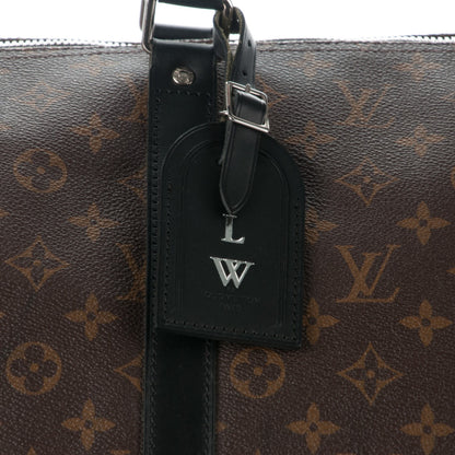 Louis Vuitton Monogram Macassar Keepall Bandouliere 55 7 of 8