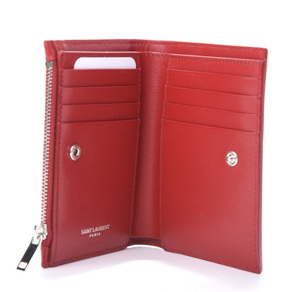 Saint Laurent Calfskin Fragments Flap Wallet Red 5 of 8