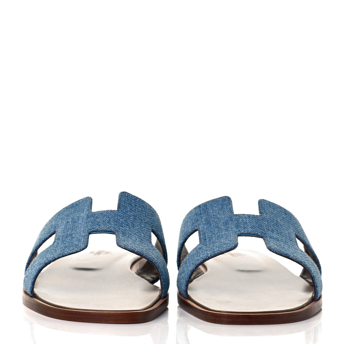 Denim Canvas Oran Sandals 40 Bleu Clair