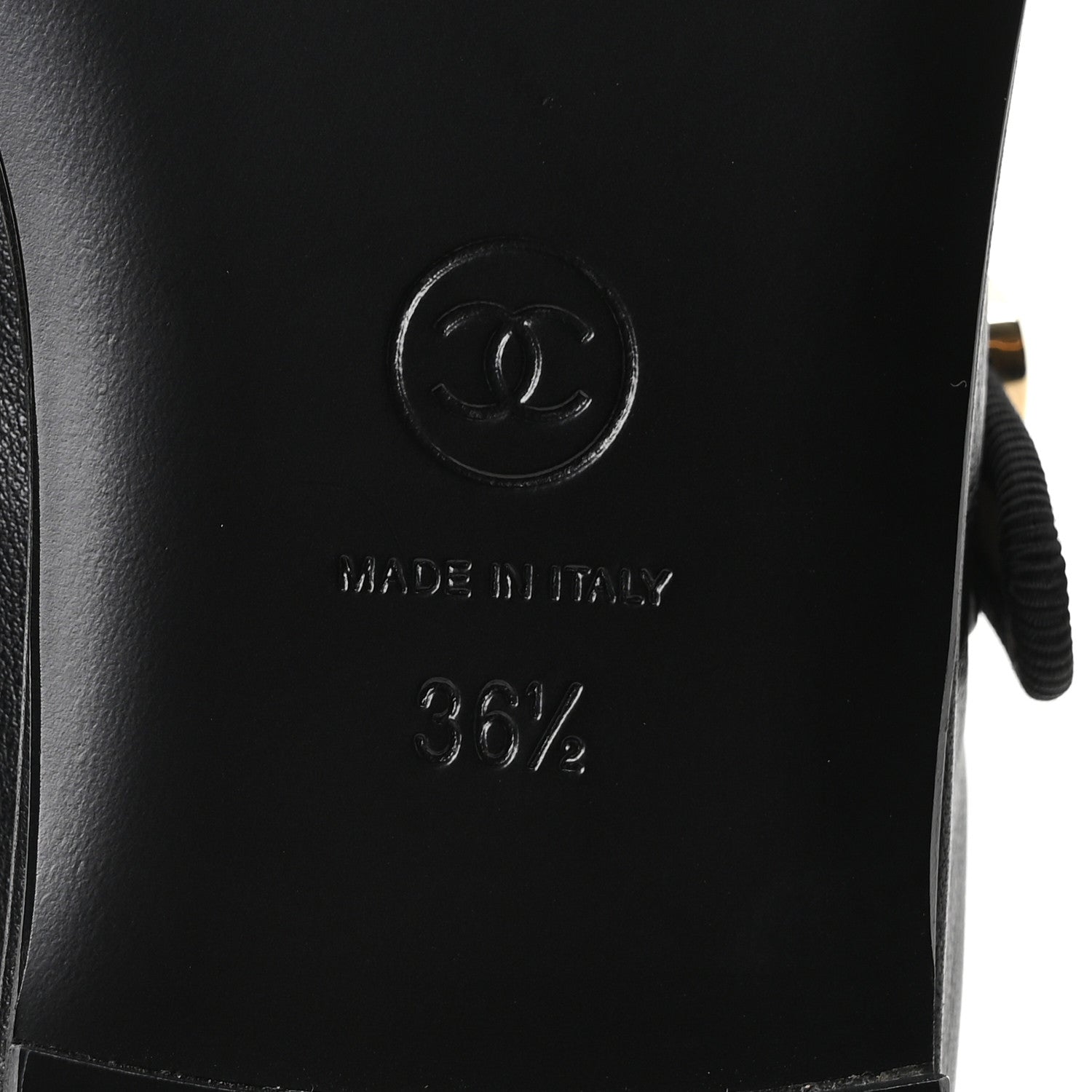 Chanel Lambskin Charm Mary Jane Flats 36.5 Black 7 of 8
