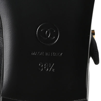 Chanel Lambskin Charm Mary Jane Flats 36.5 Black 7 of 8