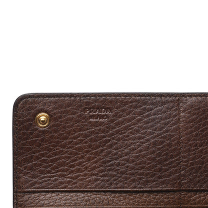 Prada Cervo Antic Metal Continental Wallet Nocciolo 6 of 7
