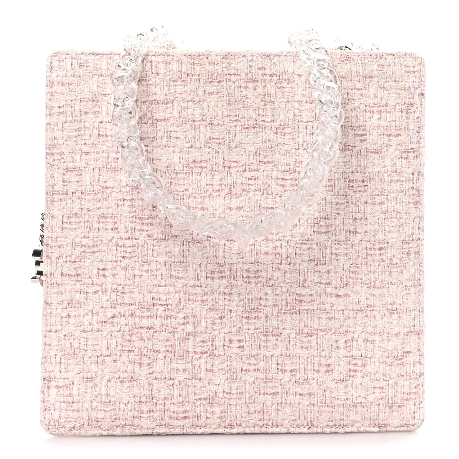 Chanel Tweed Zip Tote Pink White 1 of 10