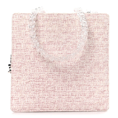 Chanel Tweed Zip Tote Pink White 1 of 10