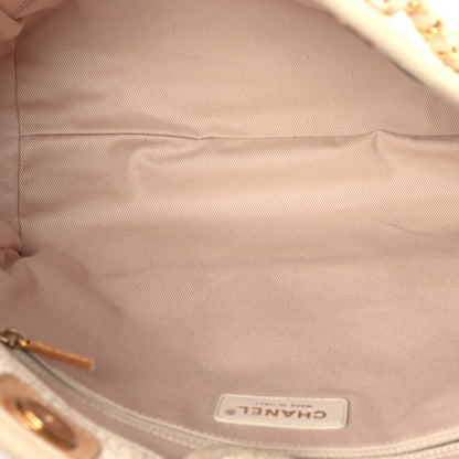 Chanel Lurex Boucle Small Deauville Tote Ivory 5 of 11